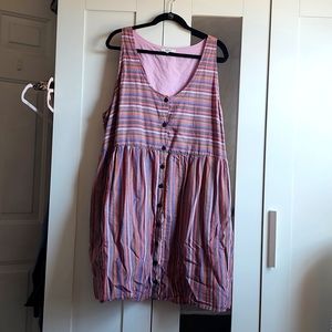 Madewell Plus Striped Button Down Dress
